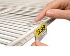 2.25" L x 1.25" H Plastic Cooler/Refrigerator UPC Label Holder Clip Organizer for Double Wire Fridge Shelf - 50 Pack 2.25" x 1.25"
