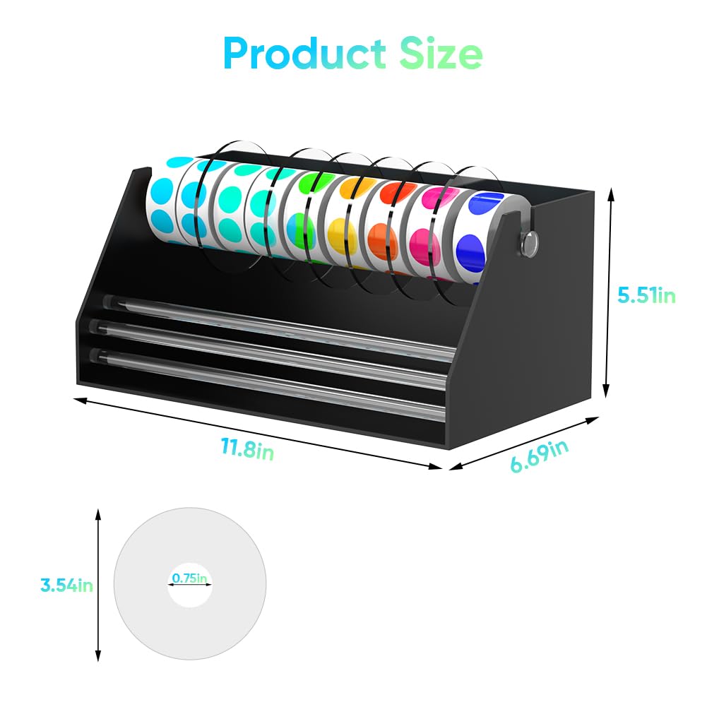 Acrylic Sticker Label Roll Dispenser - Label Dispenser Sticker Roll Holder