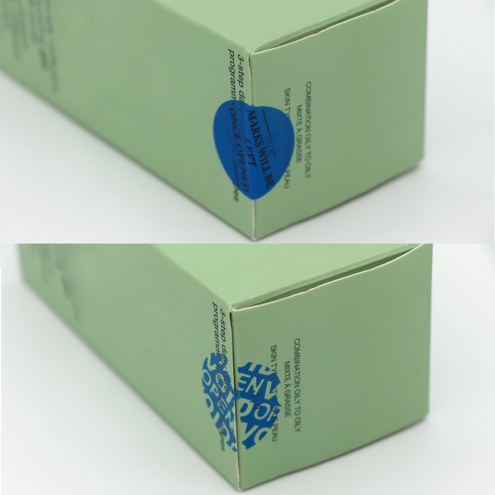 Solitary Walker 200Pcs Tamper Evident Security Void Stickers Diameter 1 inch Round Blue Complete Transfer Tamper Proof Labels Safety Torn up Invalid Seals Tape