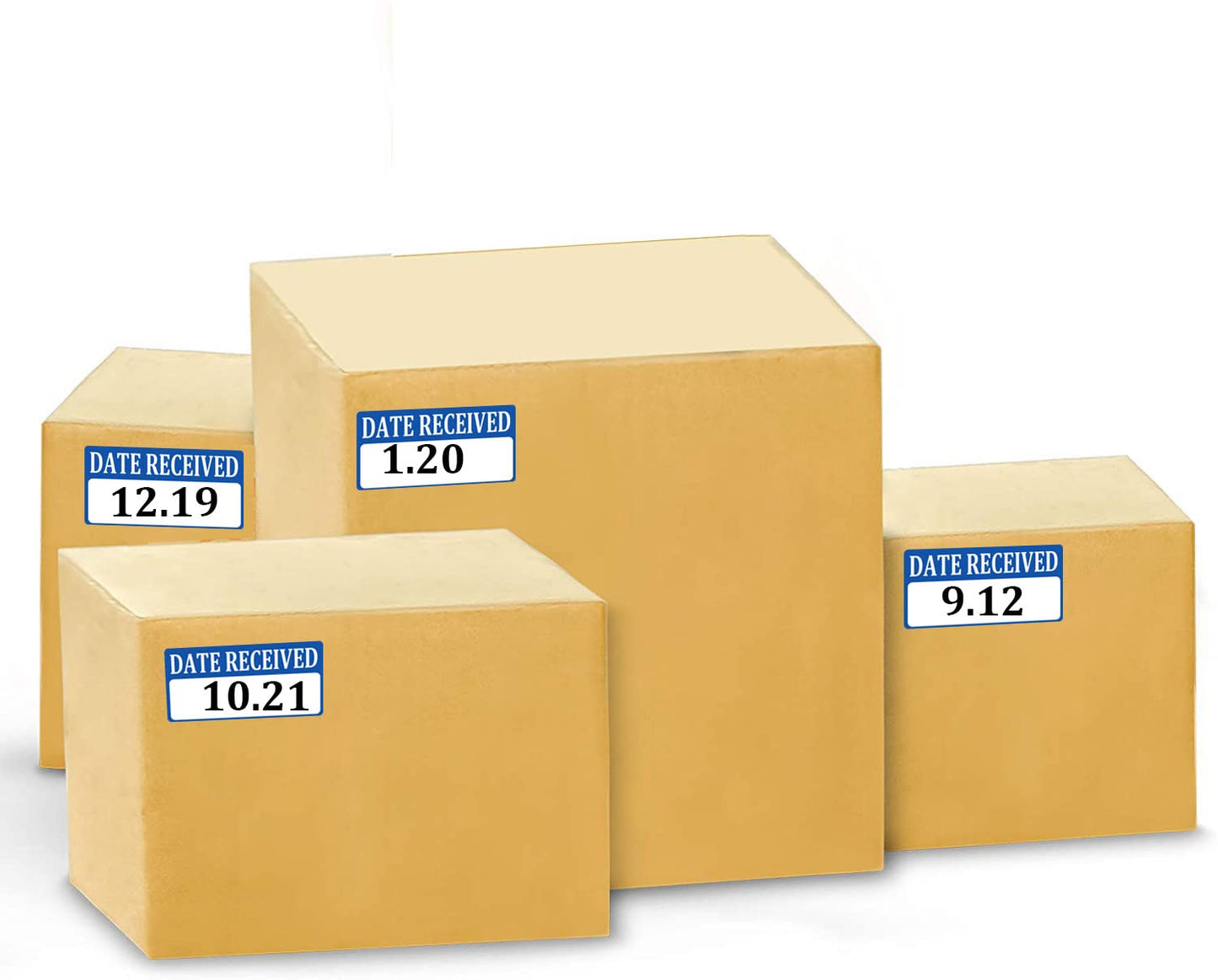Date Received Stickers Labels, 2 x 1 Inch Adhesive Color Coding Medical Stickers Shipping Labels for Inventory,Packing,Handling,Moving(500 Pcs)