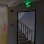 SmartSign Exit Sign Label with Right Arrow | 7" x 10" Laminated Vinyl Sticker Glow in Dark/Night 7" x 10" Glow-in-The-Dark Vinyl Label