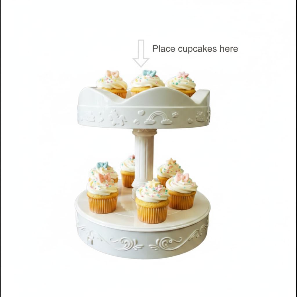 Cupcake Carousel Holders Cake Rotating Stand