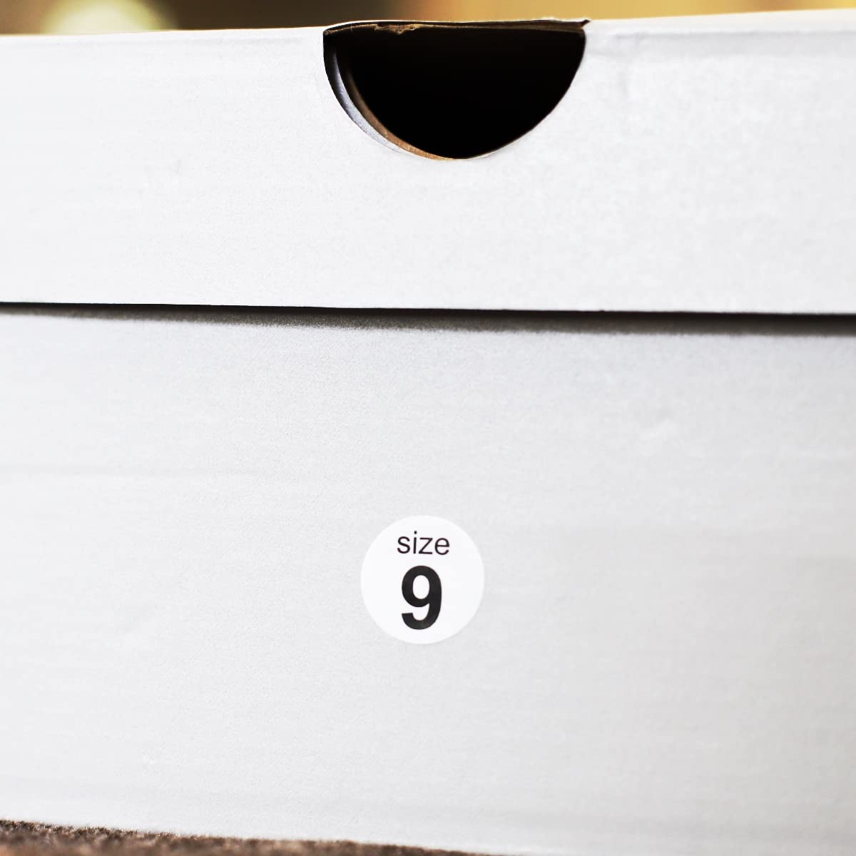 Shoe Size 9 White Stickers for Retail Clothing 0.75 Inch 500 Total Adhesive Labels White Size 9
