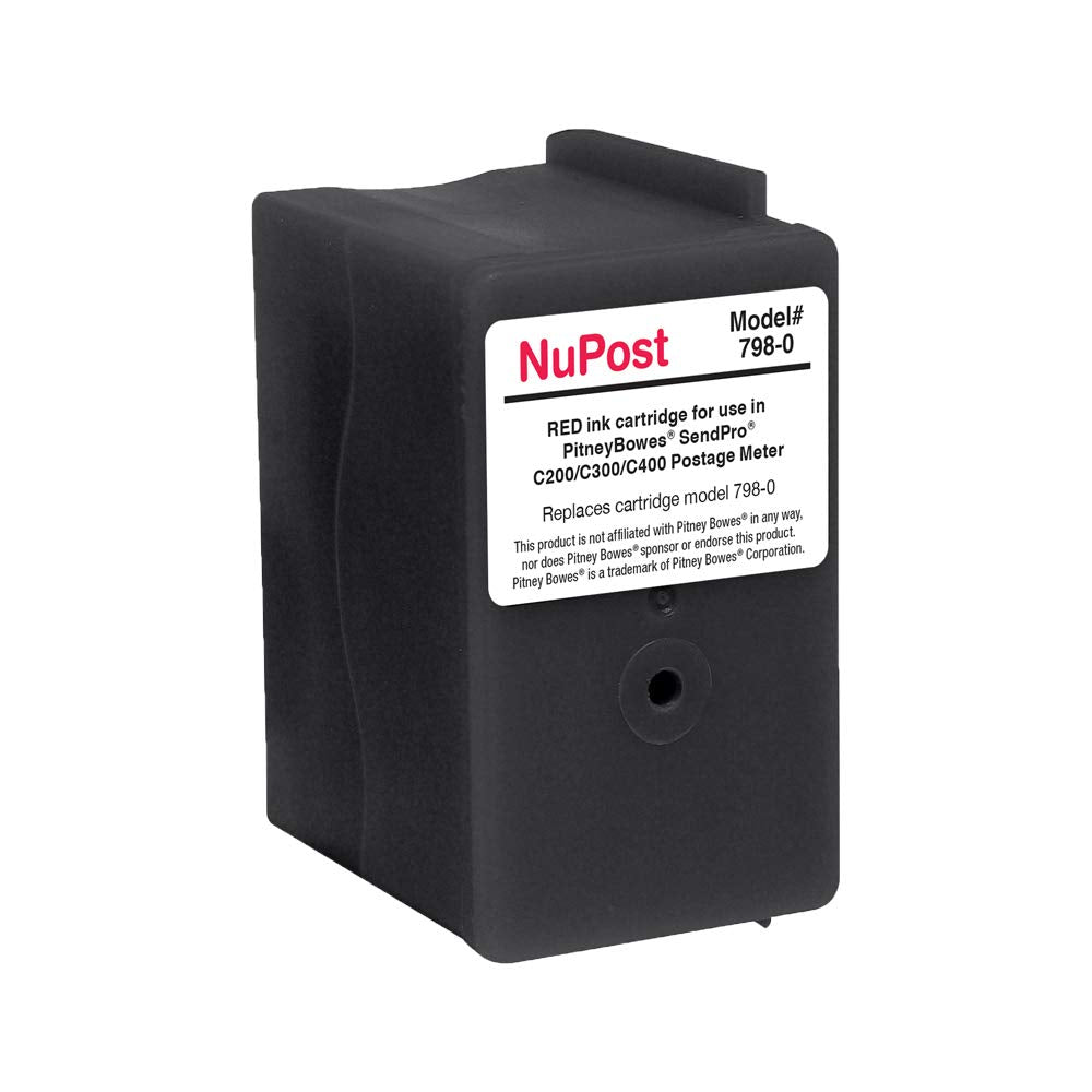 NuPost Postage Meter Labels Replacement for Pitney Bowes 798-0 | Red