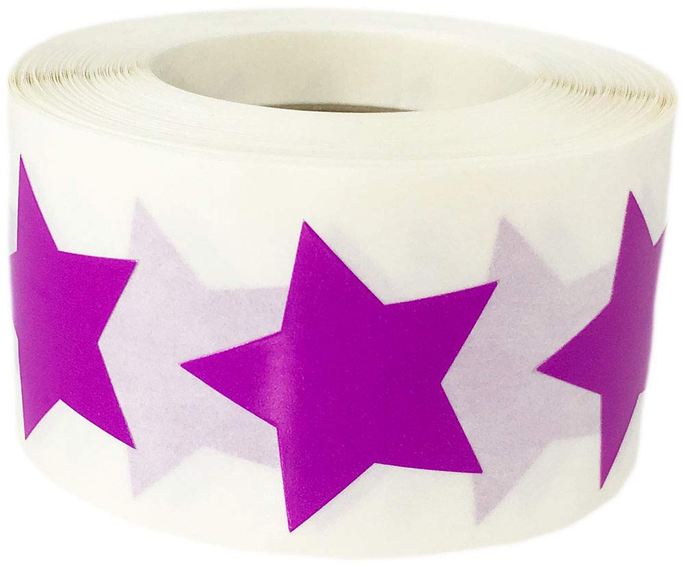 Lilac Star Shape Stickers 1 Inch 500 Adhesive Labels Lilac