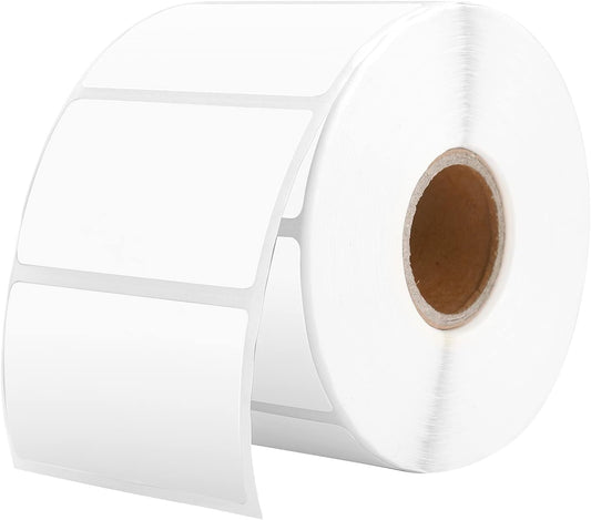 MUNBYN 2.25"x1.25" Thermal Sticker Labels, White Self-Adhesive Barcode Label Paper for Direct Thermal Printer and Business, Multi-Purpose Rectangle Address Shipping Mailing Stickers,1000 Sheets/Roll 2.25x1.25 1