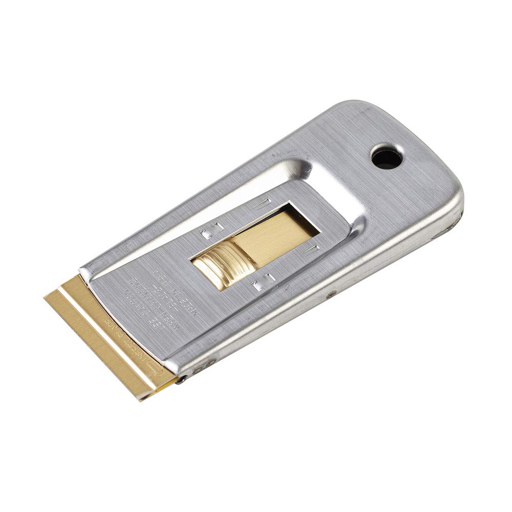 WEUPE paint scraper tool set with razor blades, window and glass scrapers, and a holder for removing decals, stickers, and glue.