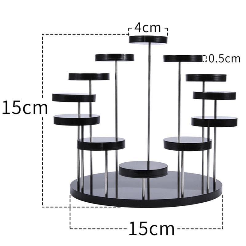 Cupcake Stand Acrylic Display Stand for Jewelry/Cake Transparent Dessert Rack Wedding Birthday Party Decoration Tools (white,12circles) white 12circles