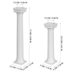 STOBOK 8pcs White Roman Column Pillars, Tiered Cake Support Stands