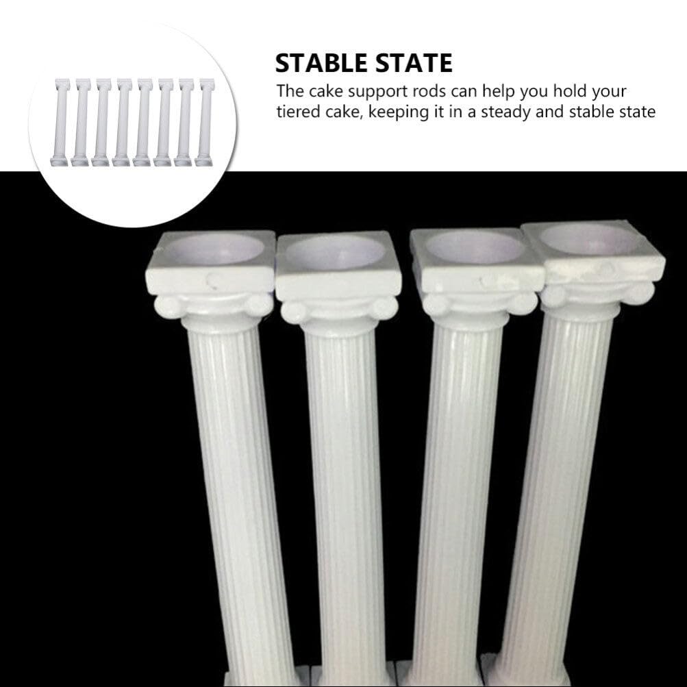 Abaodam 8Pcs Roman Column Cake Pillars Mini Roman Pillar Greek Columns