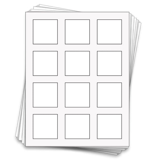 120 Printable Candle Labels, 100% Recycled White Adhesive Paper (Square Labels, 2 x 2 in.)