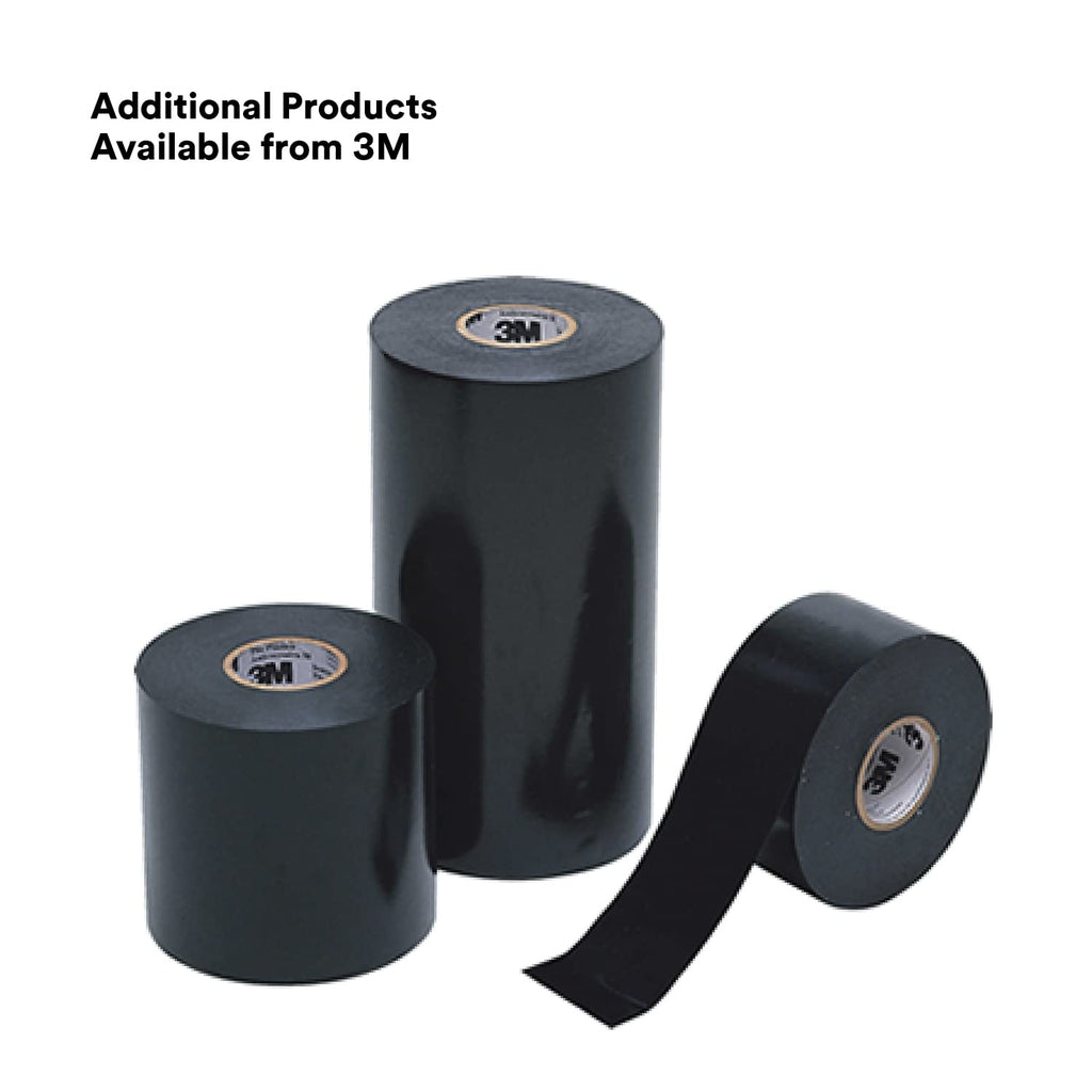 3M Scotchrap Vinyl Corrosion Protection Tape 50, Unprinted, 1 Roll, 1 in x 100 ft, Black, Flame Retardant, UV-Resistant
