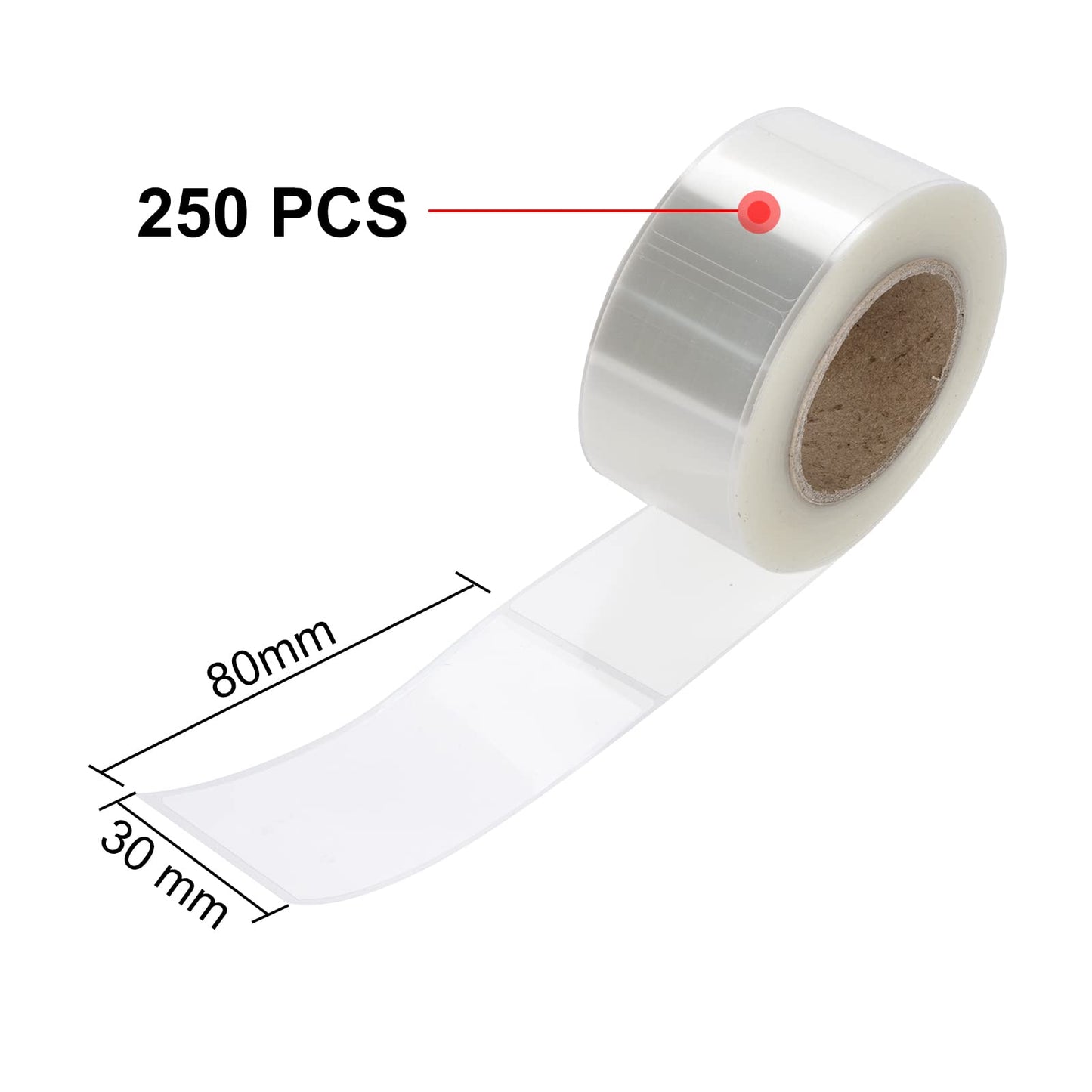 AccEncyc 250 Pcs Label Protectors Clear Label Stickers Waterproof Clear Labels for Barcodes, Books, Numbers Labels 3.15"x1.2"