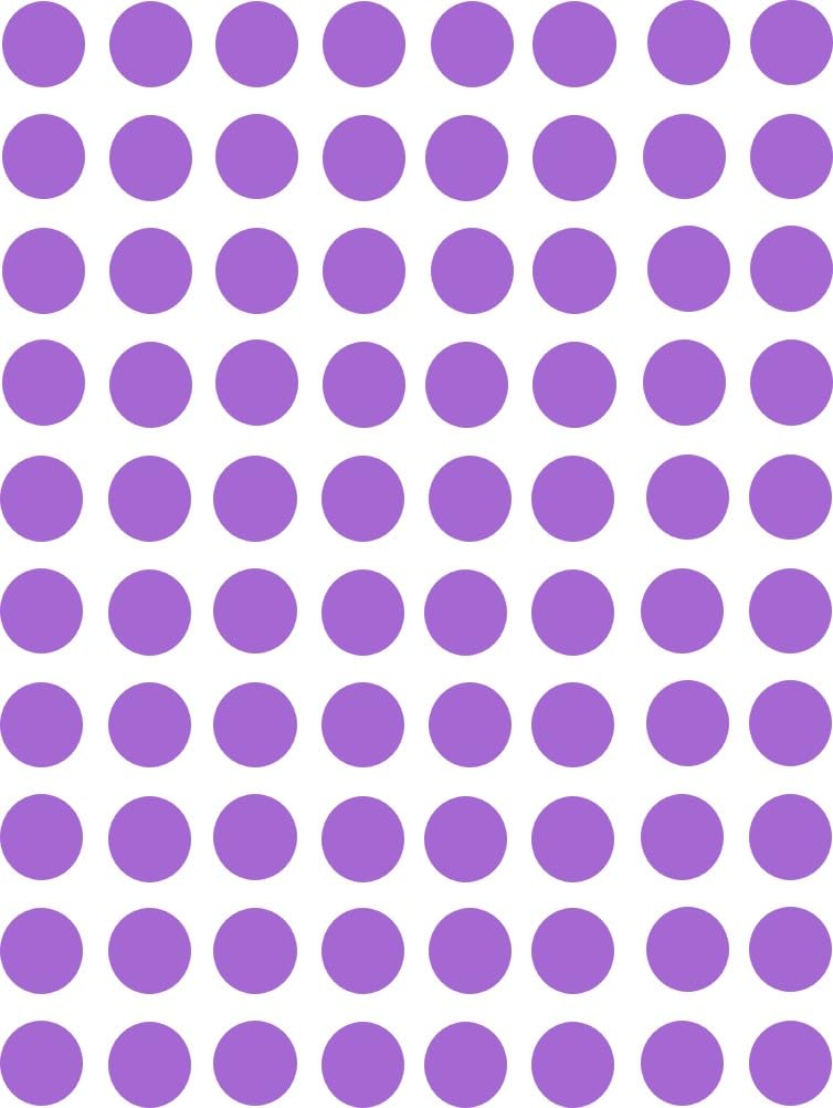 Blackdreams® 1800Pcs 12Mm (0.5 Inch) Dots Sticker Round Circle Blank Labels Self Adhesive (Purple)
