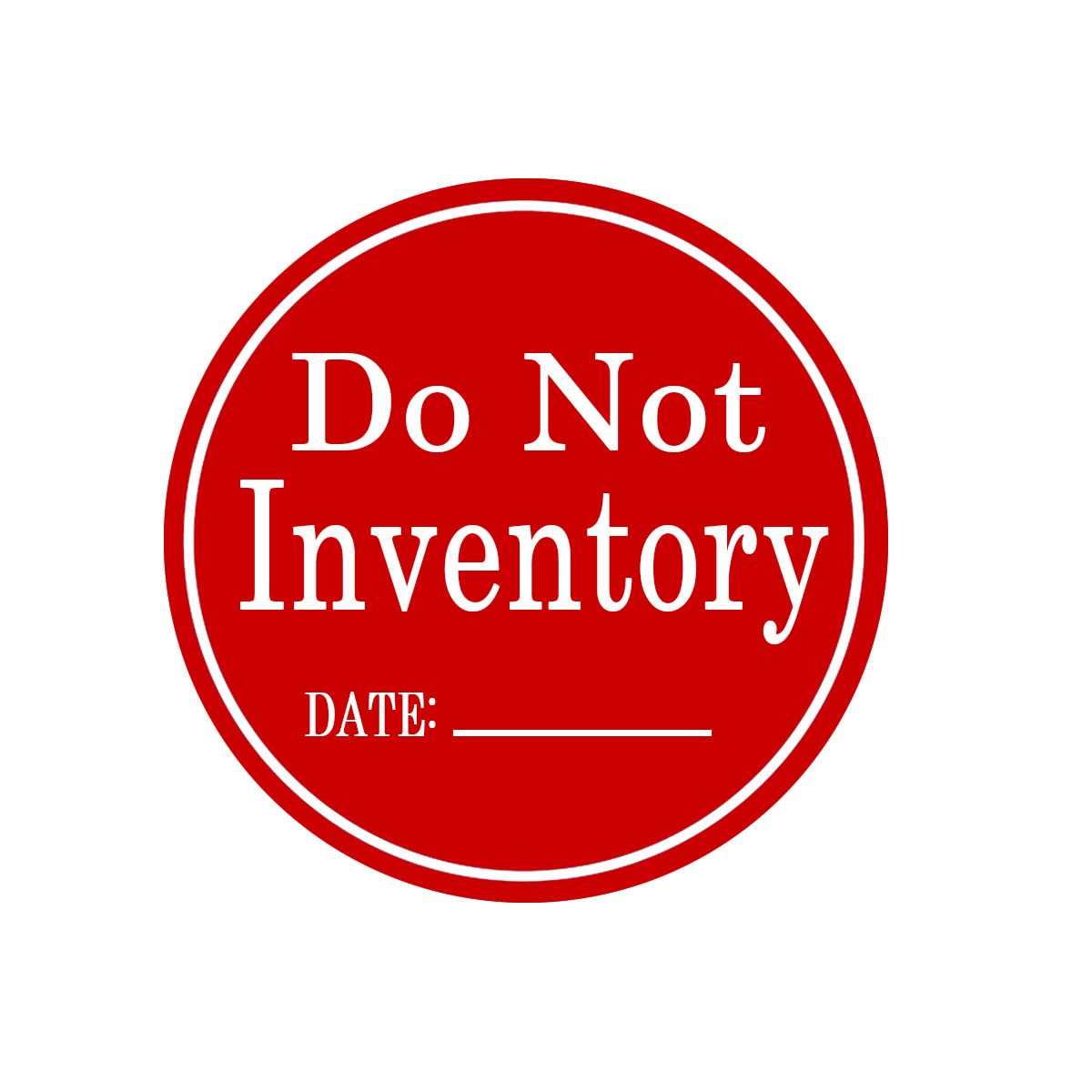 Do Not Inventory Labels, Red with White 1.5 inch ''Do Not Inventory - Date'' Stickers for Quality Control, Inventory, Warehouse Receiving (500Pcs)