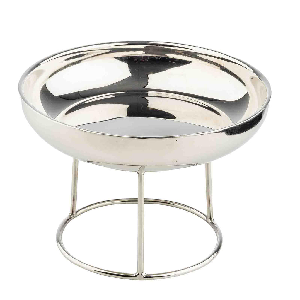 TableCraft Small Round Seafood Tower Replacement Stand, 7", Silver