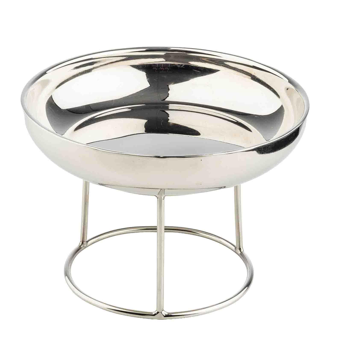 TableCraft Small Round Seafood Tower Replacement Stand, 7", Silver