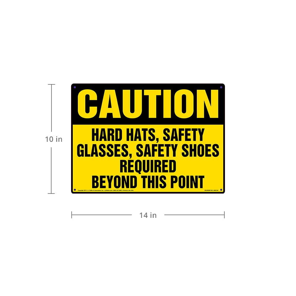 J. J. Keller Caution PPE Required Sign, 14"x 10"