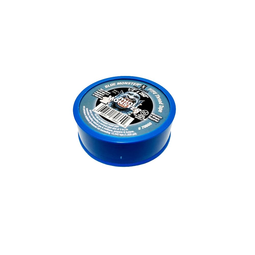 Millrose 70660 Monster Roll PTFE Thread Seal Tape, 1/2-Inch x 260-Inch, Blue 1/2 inch x 260 inches
