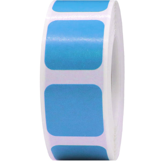 Light Blue Square Color Coding Labels - 3/4 Inch Vibrant Square Dots, 500 Total Adhesive Stickers on a Roll for Inventory and Organization - Made in The USA Light Blue