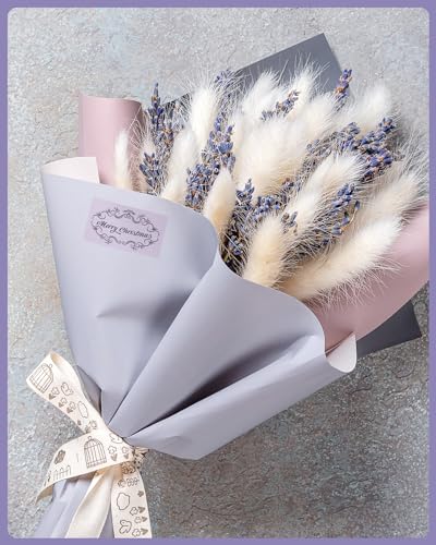MUNBYN Label Holder for Rolls and Fanfold Labels+2.25"x1.25" Purple Thermal Sticker Labels