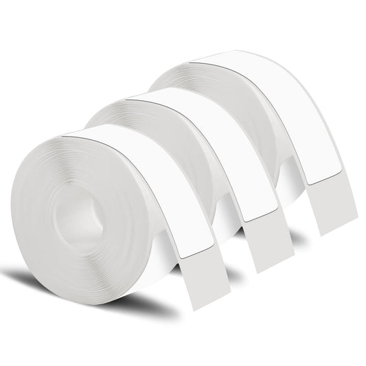 3 Rolls Label Maker Tape for Phomemo D30, 0.47""x 1.57""(12 x 40 mm) White Self-Adhesive Label Tape Sticker Thermal Paper, Household Storage Labels, Office School Supplies