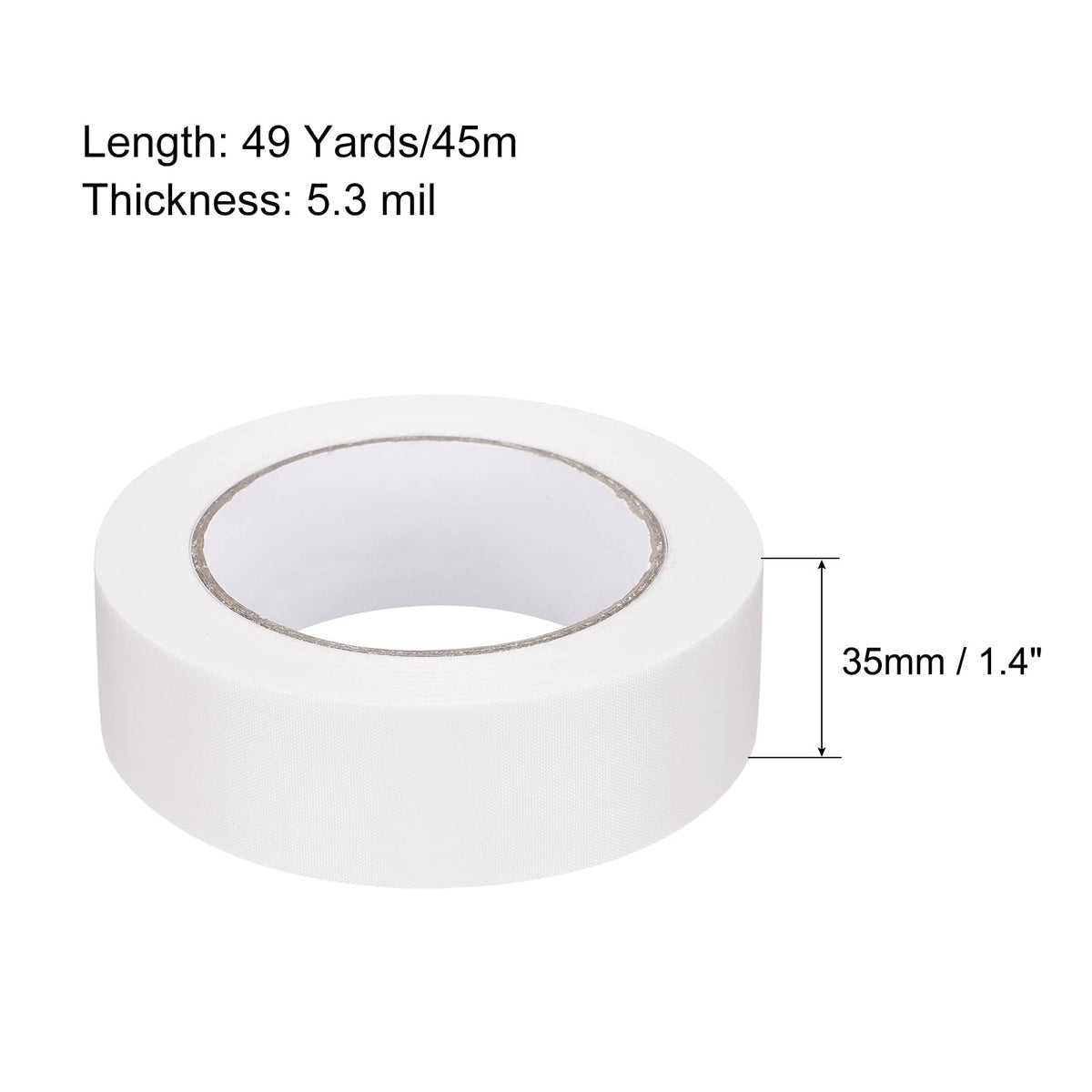 MECCANIXITY Cloth Bookbinding Repair Tape Roll 1.4 Inch x 45 Yards 5.3 Mil White 1.4 Inch x 49 Yards