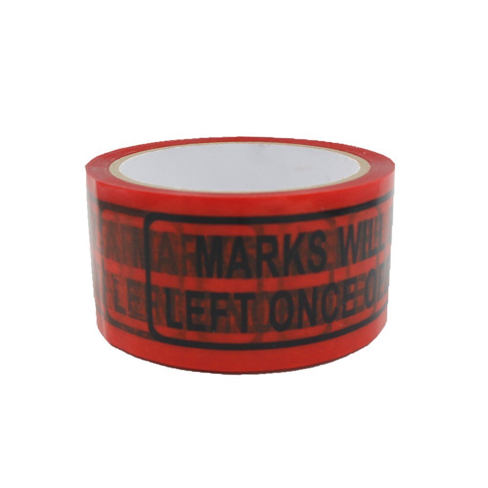 Solitary Walker Tamper Proof Security Seal Tape Complete Transfer 2 Inch x 55 Yards Resistant Ultra Thick Safety Stickers Labels Seals Prevent Opened Void Tape Red