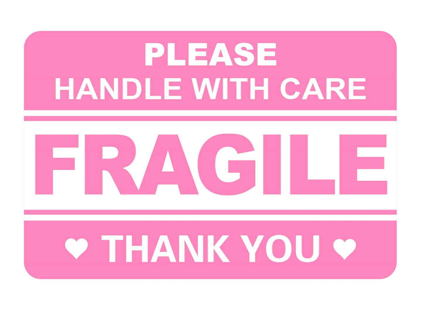 Fragile Sticker,200pcs 2x3 Pink Fragile Sticker for Boxes,Cartons Shipping