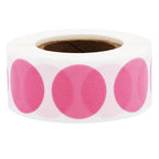 Pink 3/4" Inch Transparent Color Coding Labels, 500 Total Adhesive Stickers On A Roll, Ideal for Planners, Journals, Mailing Seals and Crafting Ideas Pink