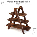 3 Tier Wooden Serving Platter，Fruit Bread Display Bowl Tray，Farmhouse Decor