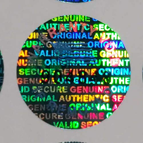Blue Color 14 MM (0.53 inch) Round with Serial Number Hologram Labels Tamper Evident Stickers Security Void Seals Labels - Dealimax Brand (1000) 1000