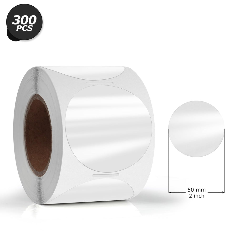 Clear Thermal Labels Vinyl 2 × 3 Inch & 2 Inch Bundled