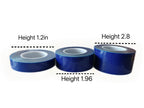 A roll of high Viscosity polyethylene Blue Adhesive Film, Suitable for Protecting car Wheels, Steel, Household appliances, Hardware and Other Materials, 2.8 inches high and 656.2 feet Long
