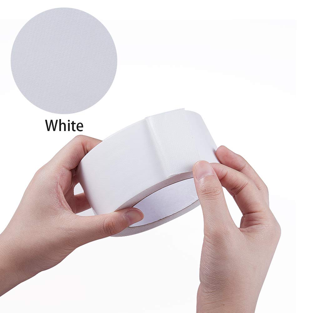 GORGECRAFT 2 Inch x 21 Yard Bookbinding Tape Cloth Book Repair Tape Cloth Library Book Repair Craft Tape for Bookbinders Sofa Cord, White