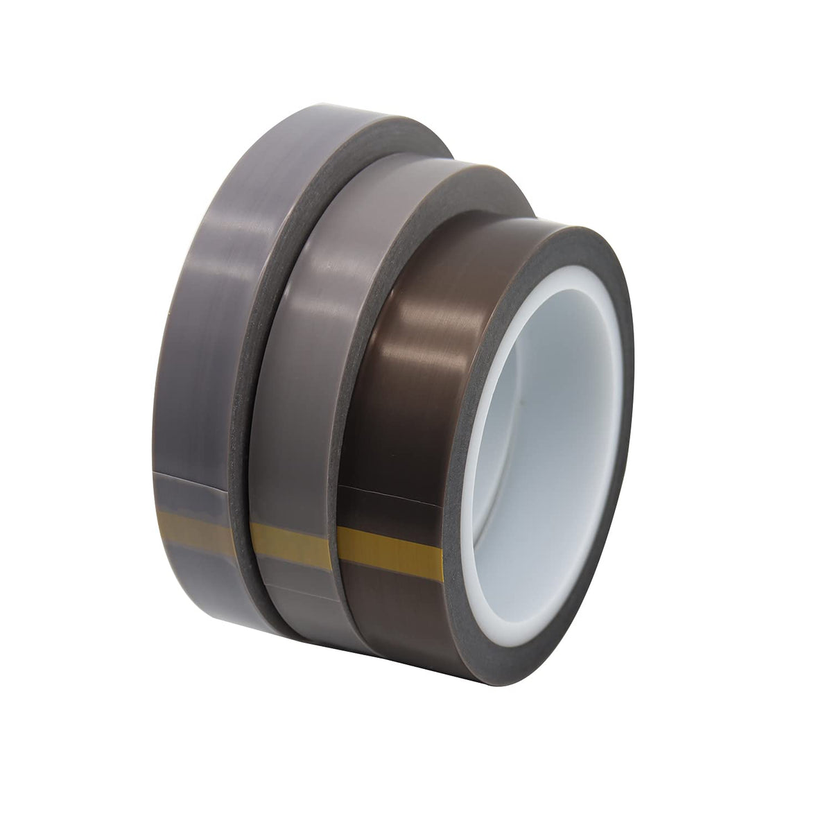 PTFE Tape, Single Side Silicone Adhesive PTFE Film Tape Sheets, Heat Resistant Film Tape, 36 Yards (1 roll) 0.007 in × 0.75 in × 36 yd Grey
