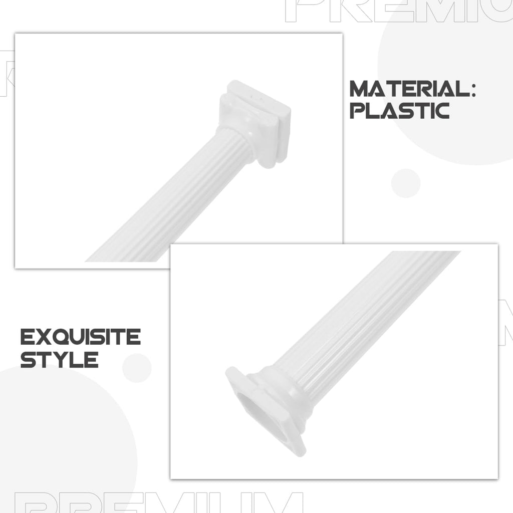 8PCS Cake Support Rods White Plastic Roman Column Cake Pillars, 7in