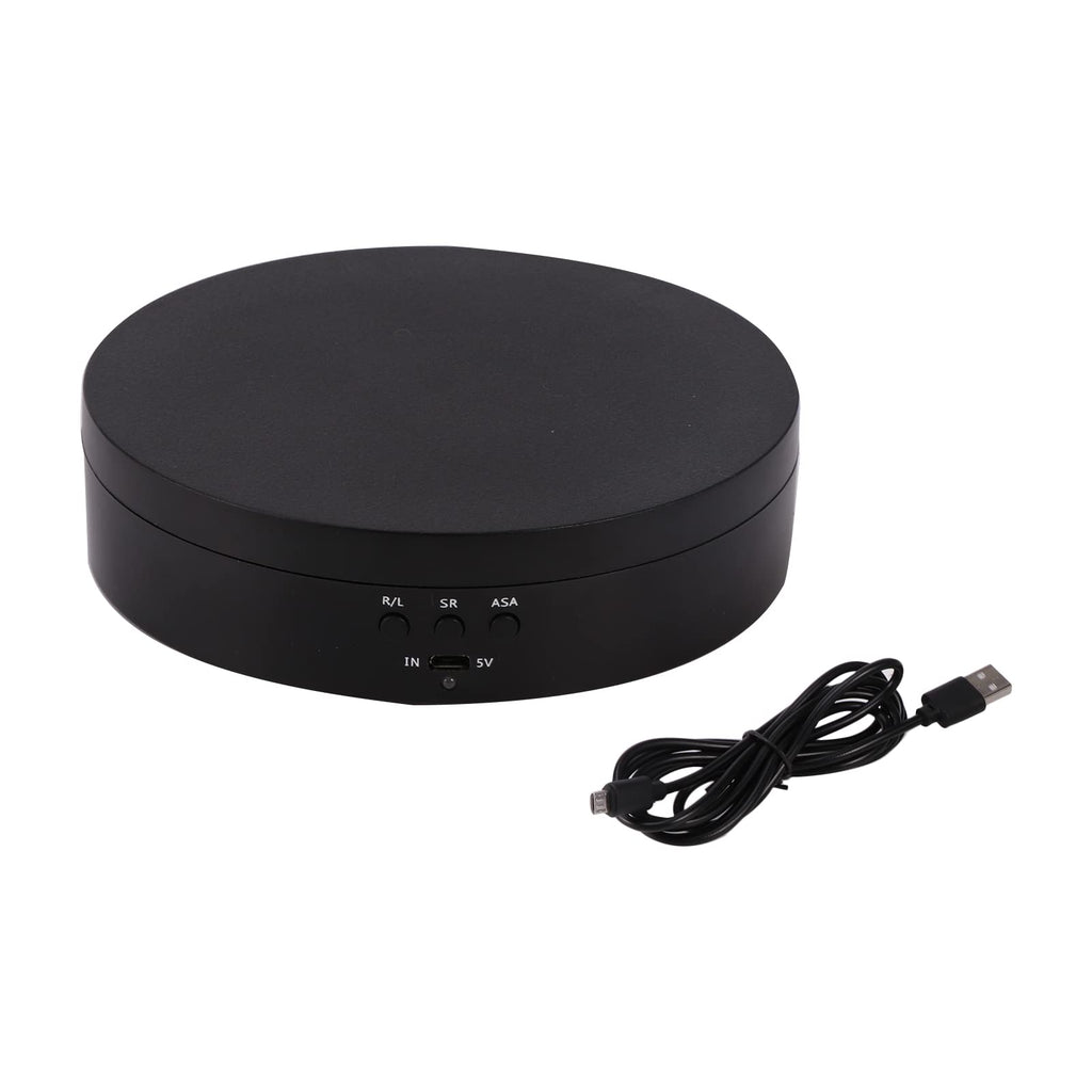 Denpetec Motorized Rotating Display Stand, 360 Degree Electric Turntable Matte
