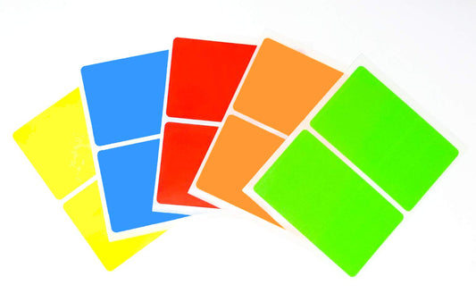 Tag-A-Room Color Coded Labels 2 x 3, Assorted 50 Pack (Multi) Multi