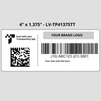 Industrial Amazon Transparency Labels by LabelValue, 4x1.375 inches, thermal transfer material, 500 labels on one roll.