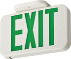 Lithonia Lighting Single-Sided LED Exit Sign, Switchable Red Green, White 11.63" | Sign Only (Ni-Cd Battery)