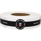Safe Secure Tamper Evident Proof Seals for Food Safety - to-Go Drink Stickers with Secure, Easy to Peel Stickers, 1 x 9 Inch, 500 Total Labels on a Roll