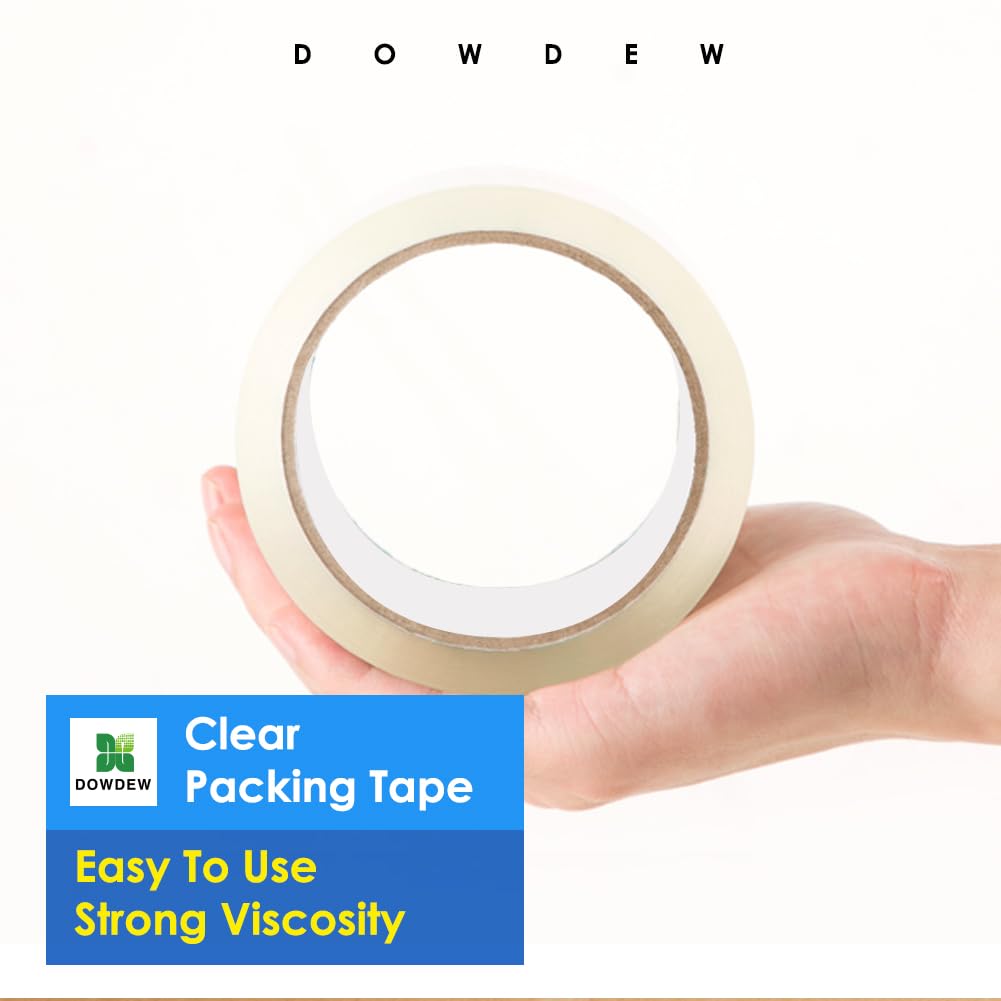 Clear Packing Tape, Heavy Duty Packaging Tape 1.88 inch x 55 Yards Refill Roll for Shipping Mailing Moving [Ultra Strong - Super Thick] (3 Rolls / 165 Total Yards) 3 Rolls / 165 Total Yards