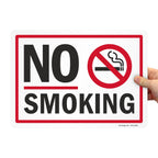 SmartSign No Smoking Sign with Symbol, 10 x 14 inch Screen Printed, 40 mil Laminated Rustproof Aluminum Metal for Indoor, Outdoor, Made in USA 10" x 14" - Aluminum