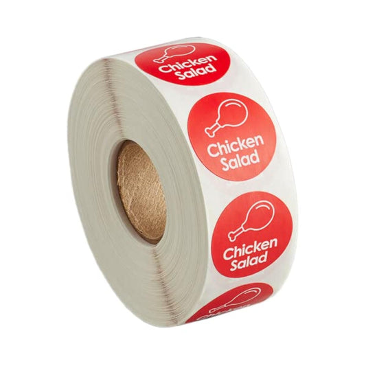 1000 Stickers/Roll Chicken Salad Permanent 1 Inch Label Sticker