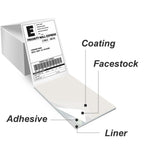 HUOJI 4x6 Thermal Labels, Perforated, 500/Stack, Commercial Grade 1 Stack | 500 Labels
