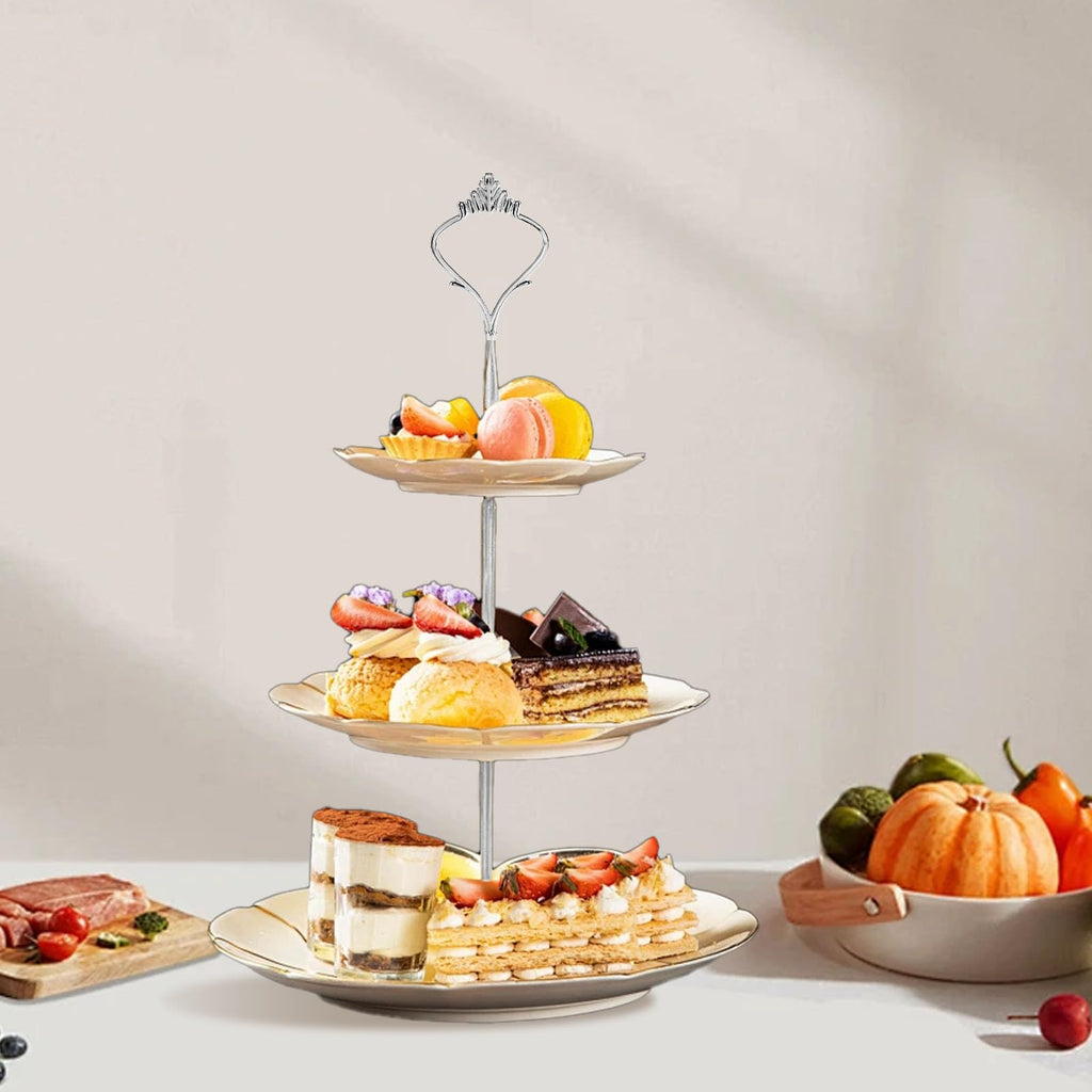 Sturdy 2 Tier Cake Stand Handle, 3 Set