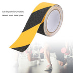 Black Yellow Anti Slip Tape 50mm x 5m - PVC Safety Grip Floor Warning Tape for Industrial Equipment and Stair Ramps Outdoor Use