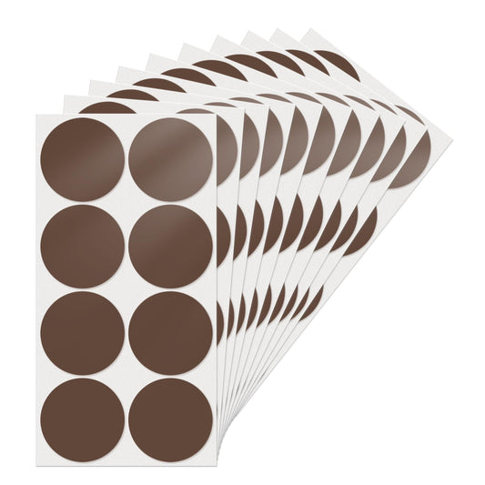 Brown Dot Stickers 2 Inches Round Sticker, Circle Colored Labels Color Coding Labels for Office Classroom Toddlers Activity 80 Pieces Brown