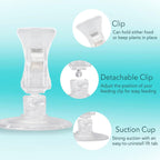 10-Pack Suction Cup Clips, Clear Tag Holders for Sign Display
